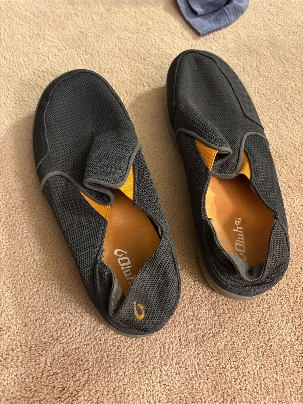 Columbia Men’s Slip-On Mesh Loafers - Black with Yellow Accents